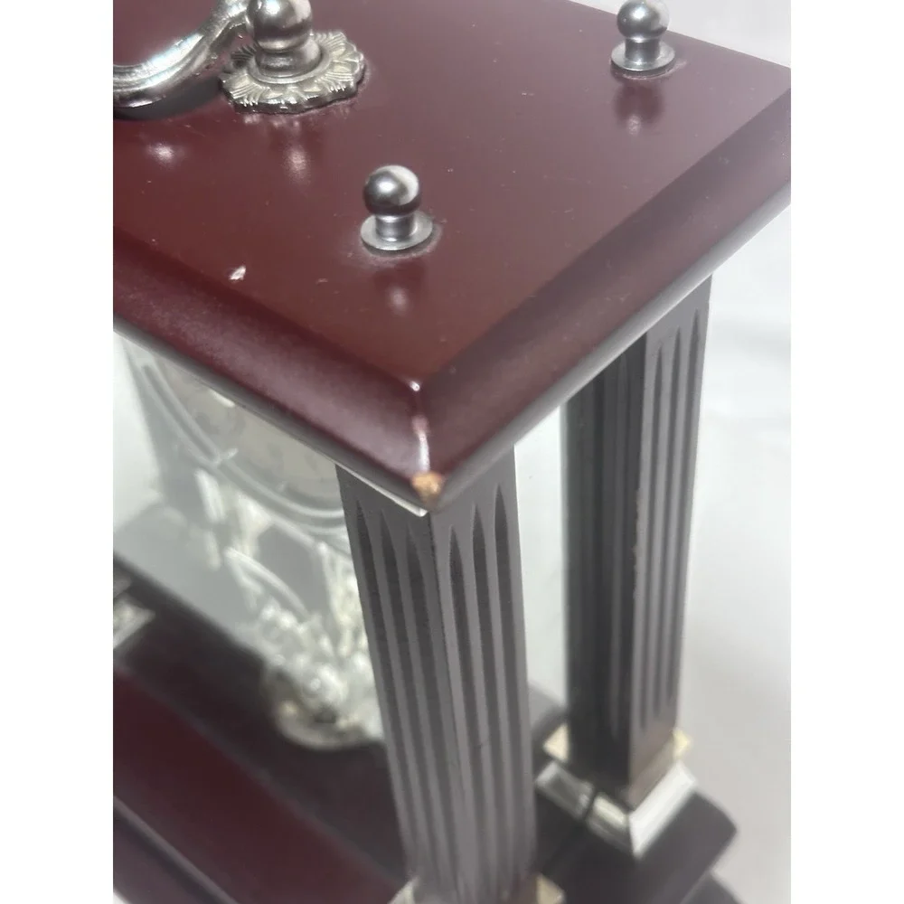 wallace silversmith carriage mantle quartz battery operated clock